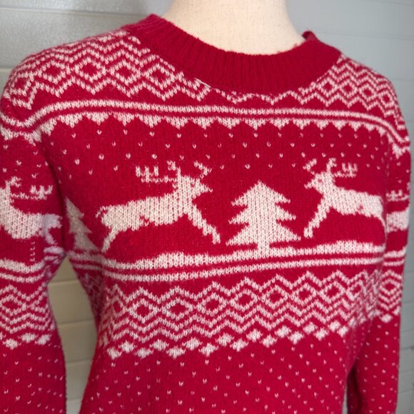 Red Knit Christmas Sweater – One Size - Picture 3 of 3